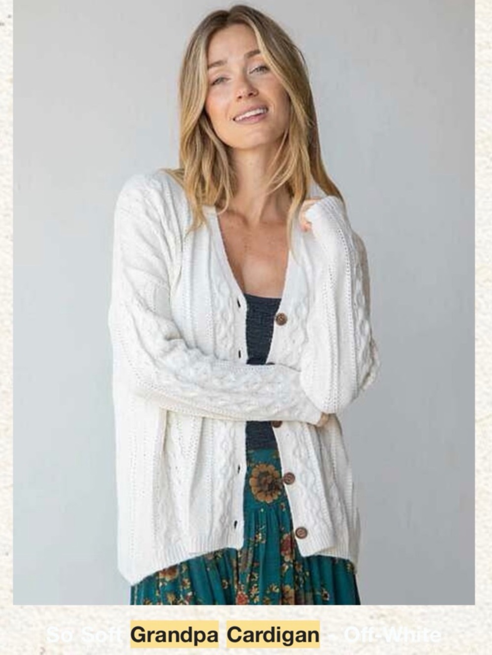 Natural Life Grandpa Cardigan NWOT